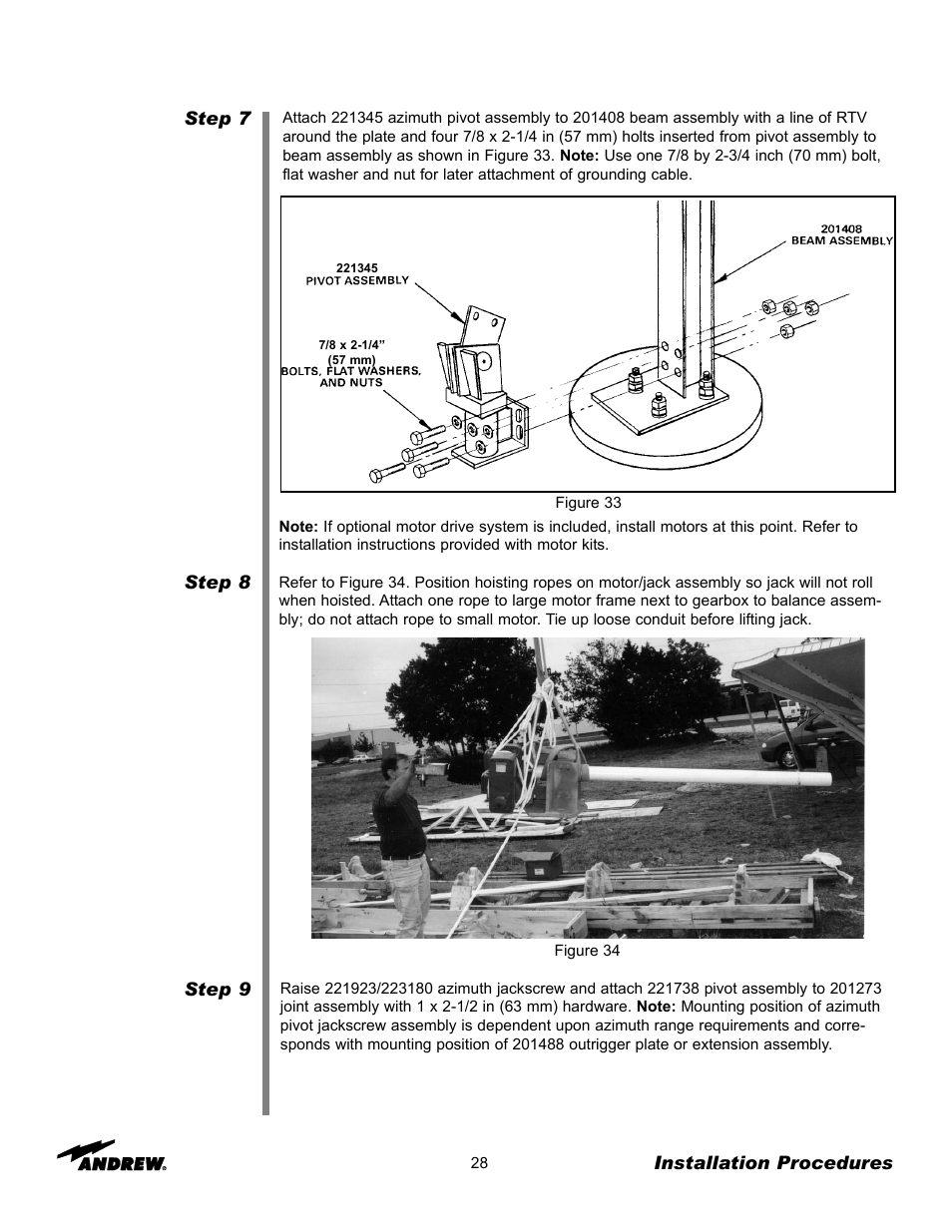 Andrew 7.3-METER EARTH STATION ANTENNA ES73 User Manual | Page 28 / 69