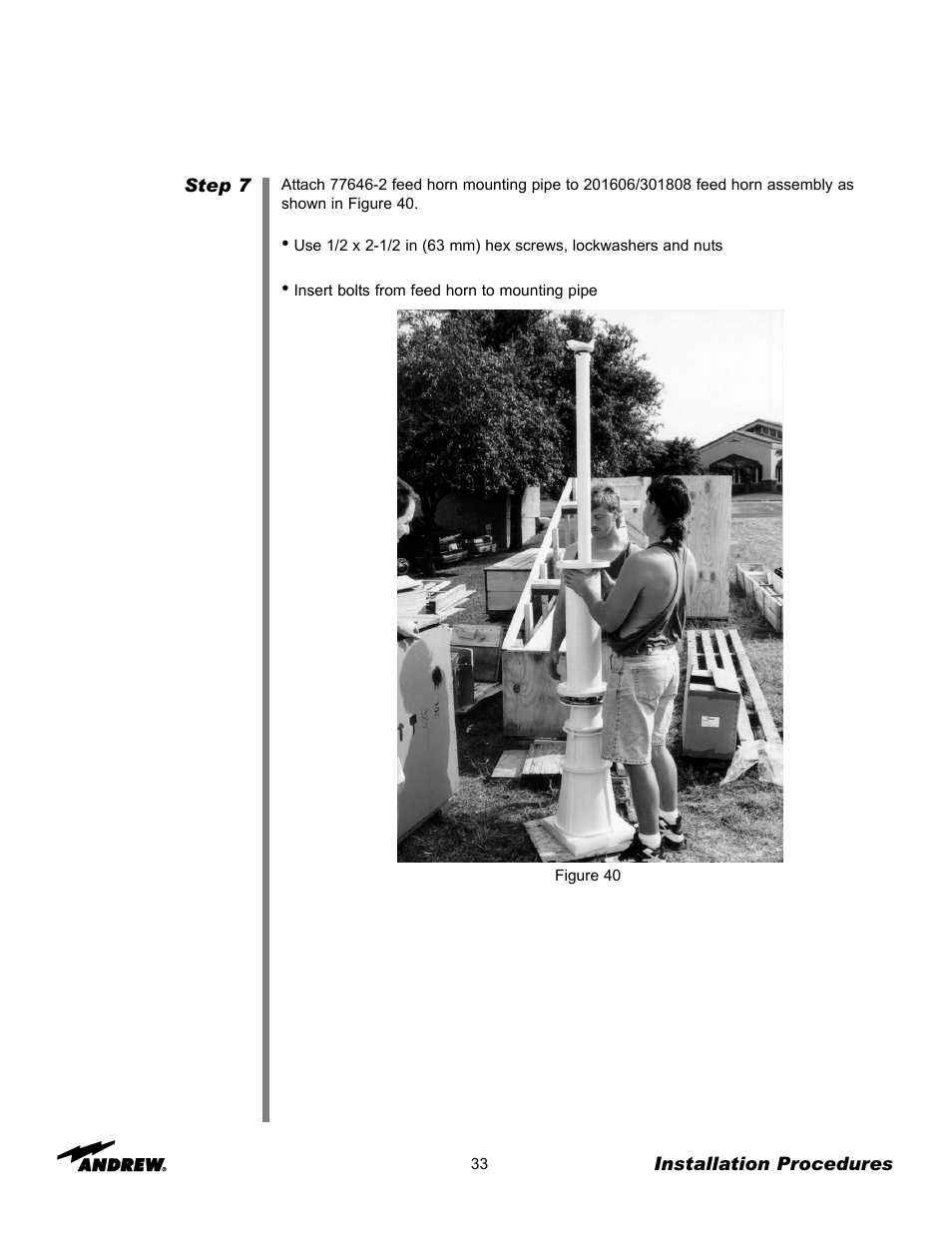 Andrew 7.3-METER EARTH STATION ANTENNA ES73 User Manual | Page 33 / 69