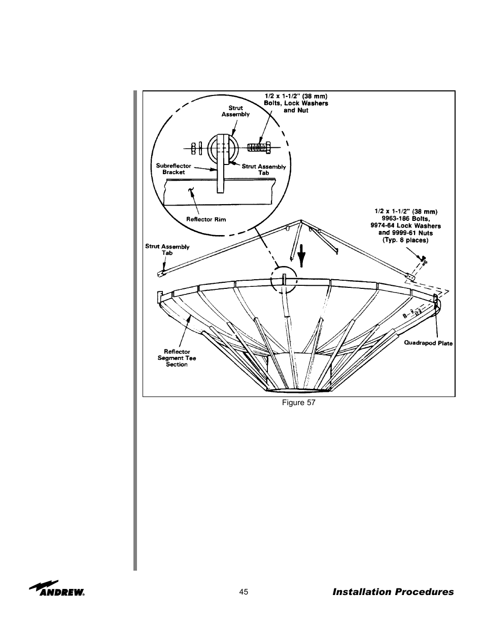 Andrew 7.3-METER EARTH STATION ANTENNA ES73 User Manual | Page 45 / 69
