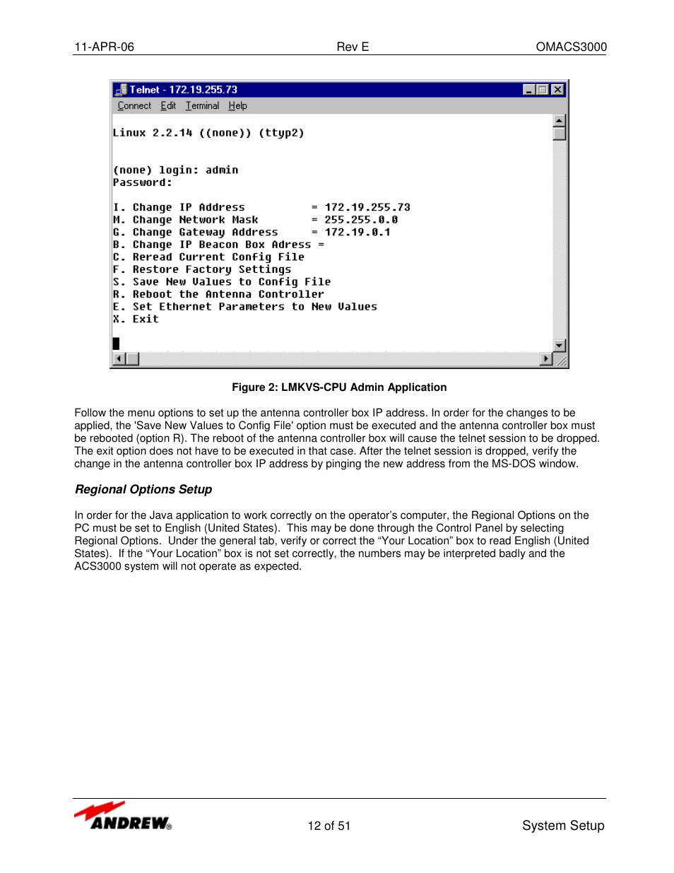 Andrew OMACS3000 User Manual | Page 12 / 51
