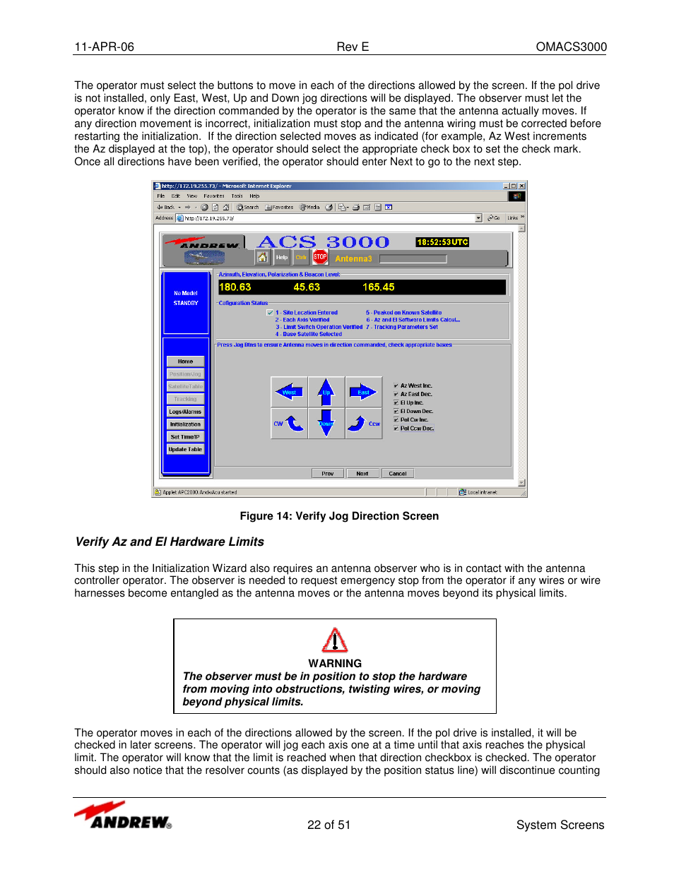 Andrew OMACS3000 User Manual | Page 22 / 51