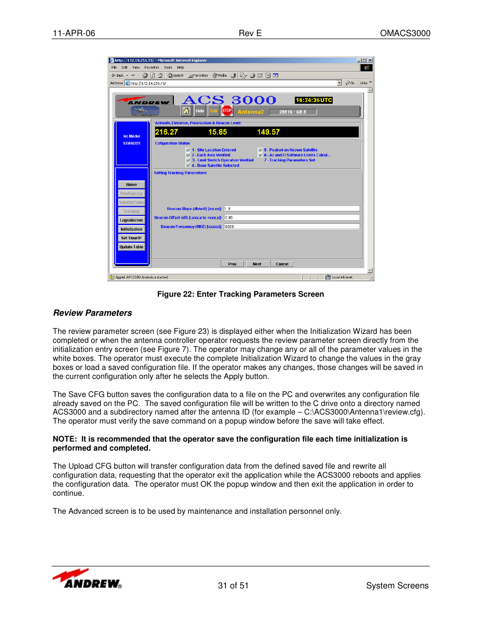 Andrew OMACS3000 User Manual | Page 31 / 51