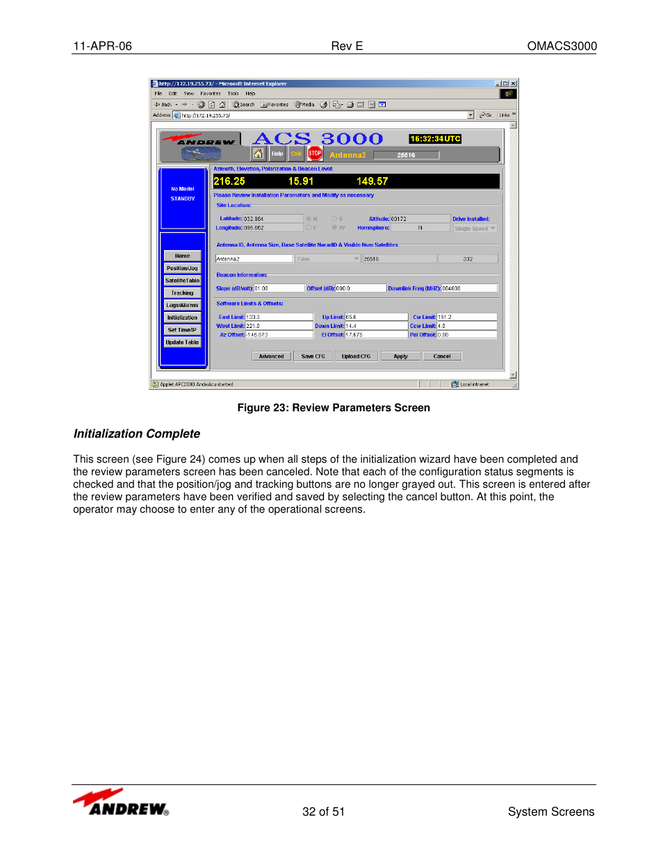 Andrew OMACS3000 User Manual | Page 32 / 51