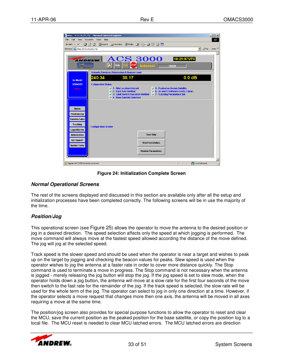 Andrew OMACS3000 User Manual | Page 33 / 51