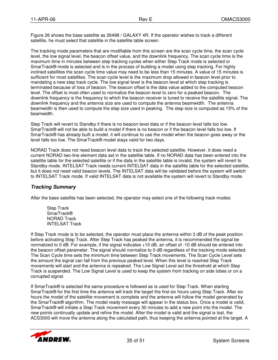 Andrew OMACS3000 User Manual | Page 35 / 51