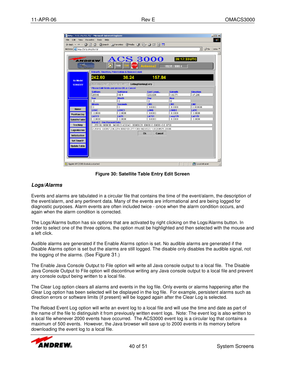 Andrew OMACS3000 User Manual | Page 40 / 51