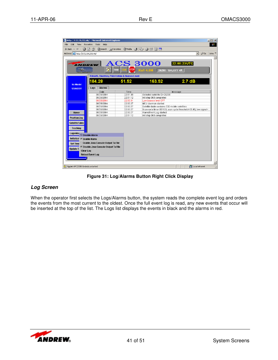 Andrew OMACS3000 User Manual | Page 41 / 51