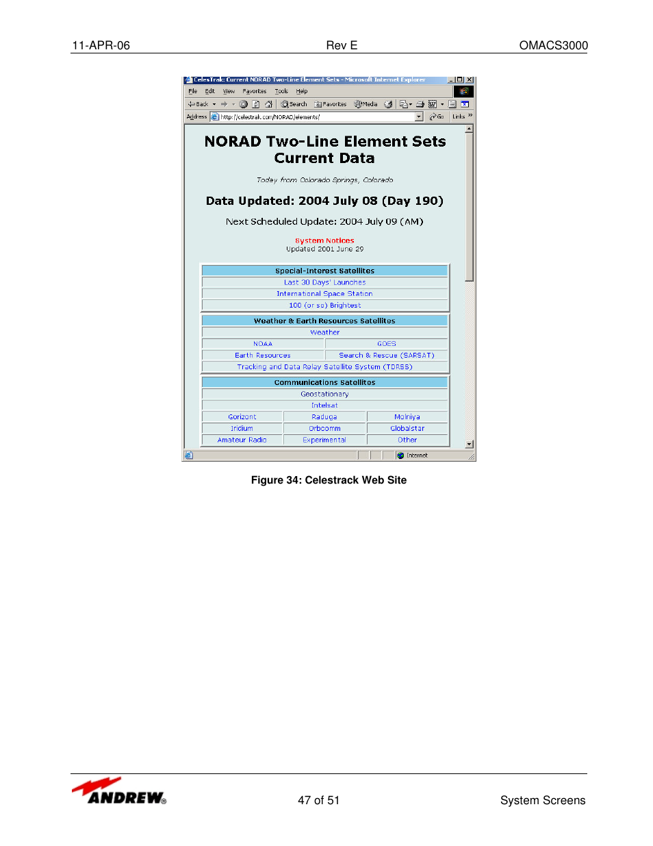 Andrew OMACS3000 User Manual | Page 47 / 51