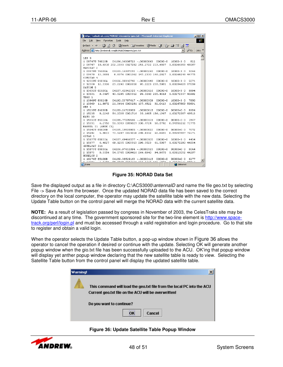 Andrew OMACS3000 User Manual | Page 48 / 51