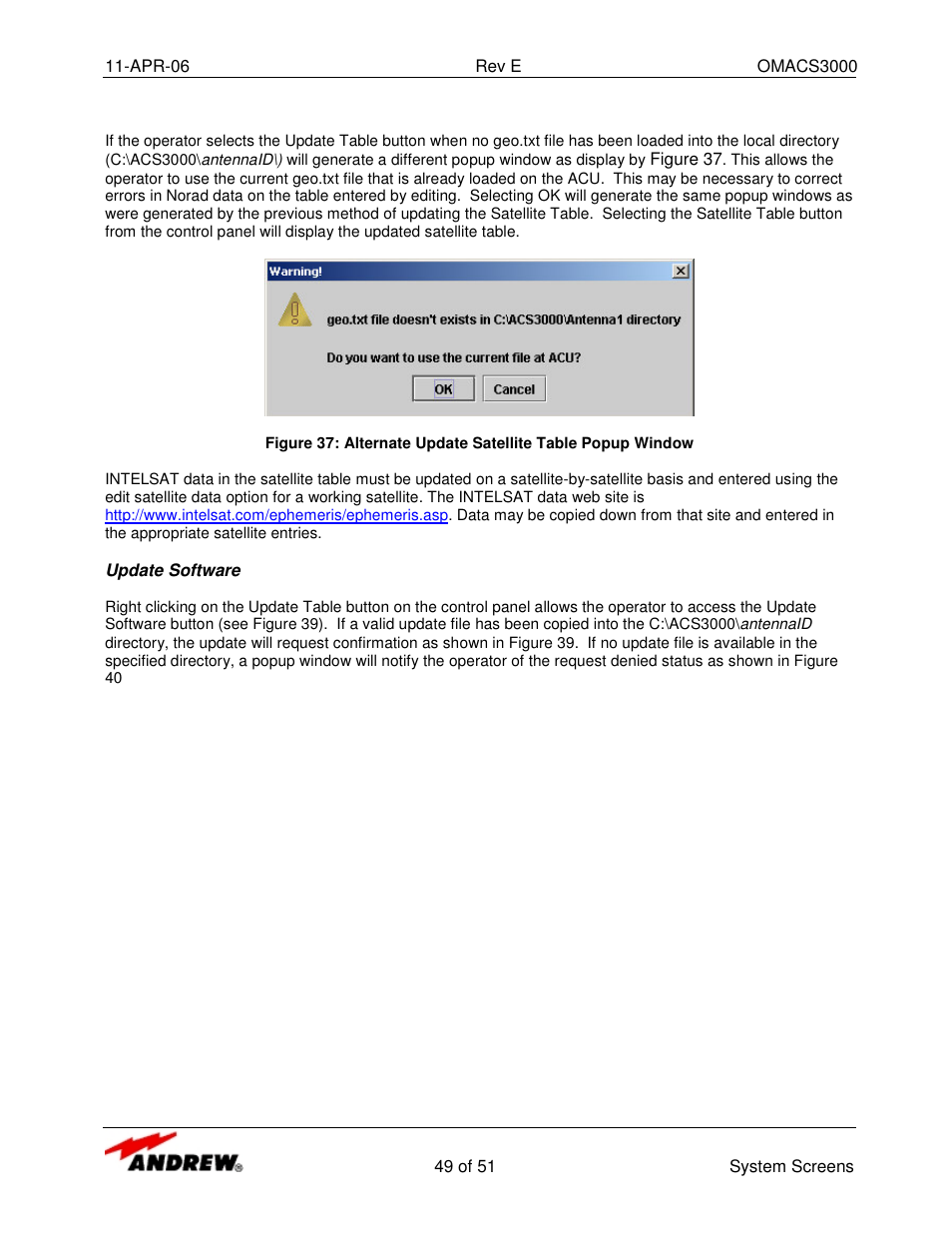 Andrew OMACS3000 User Manual | Page 49 / 51