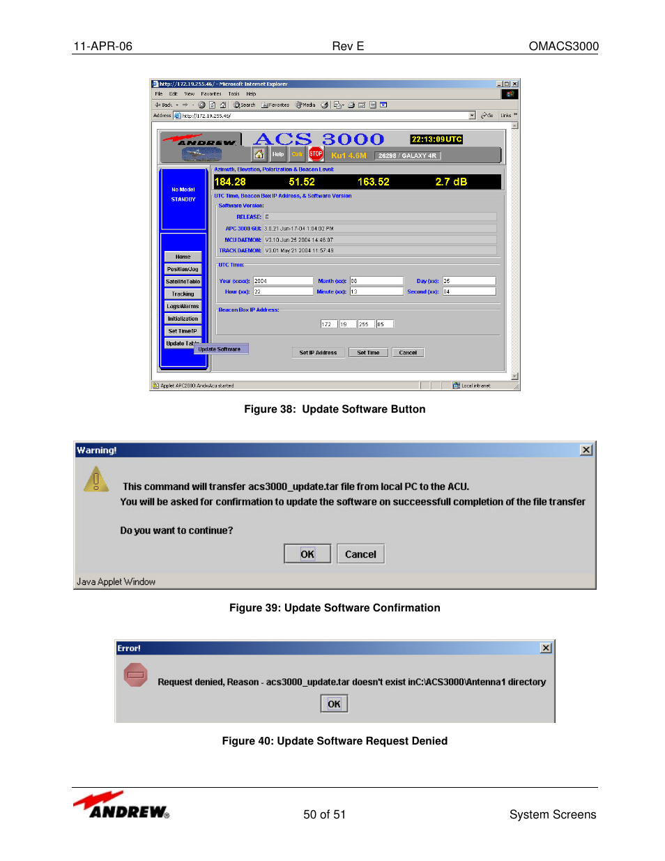 Andrew OMACS3000 User Manual | Page 50 / 51