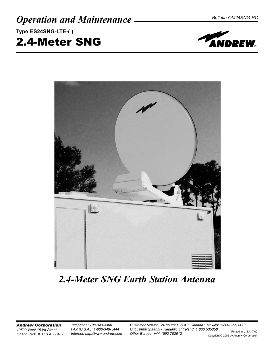 Andrew OM24SNG-RC User Manual | 25 pages