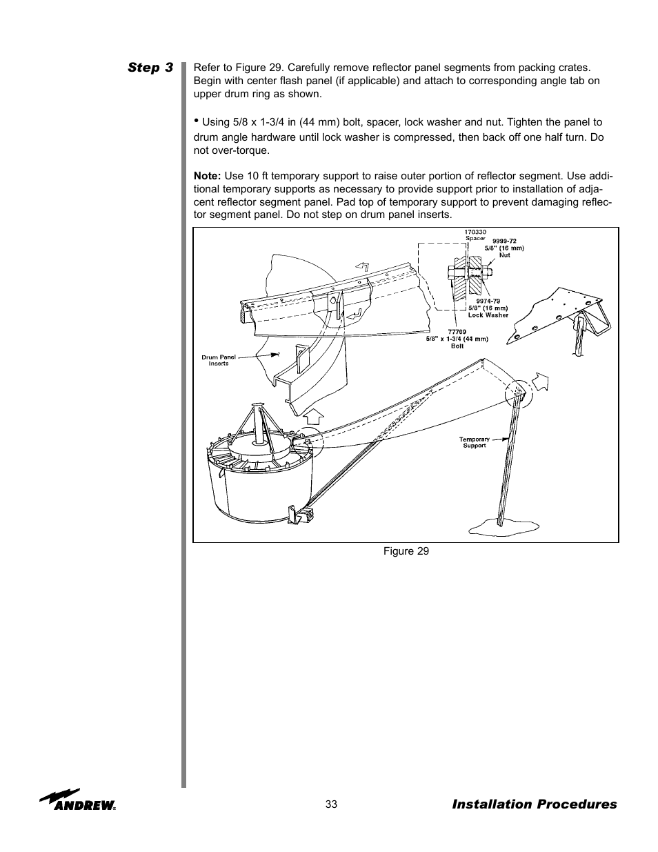 Andrew 9.3-Meter ESA User Manual | Page 33 / 66
