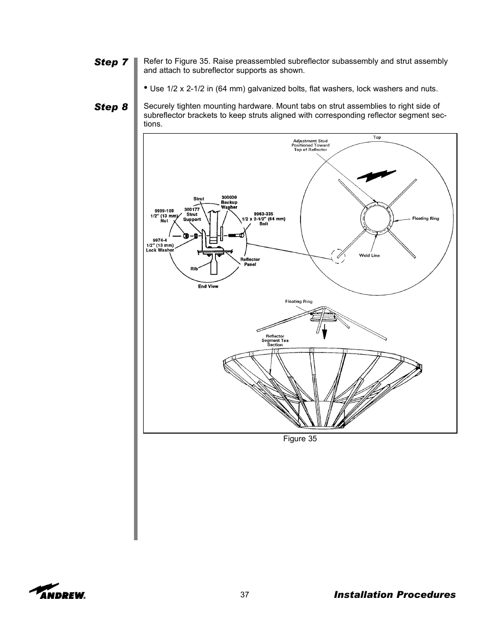 Andrew 9.3-Meter ESA User Manual | Page 37 / 66