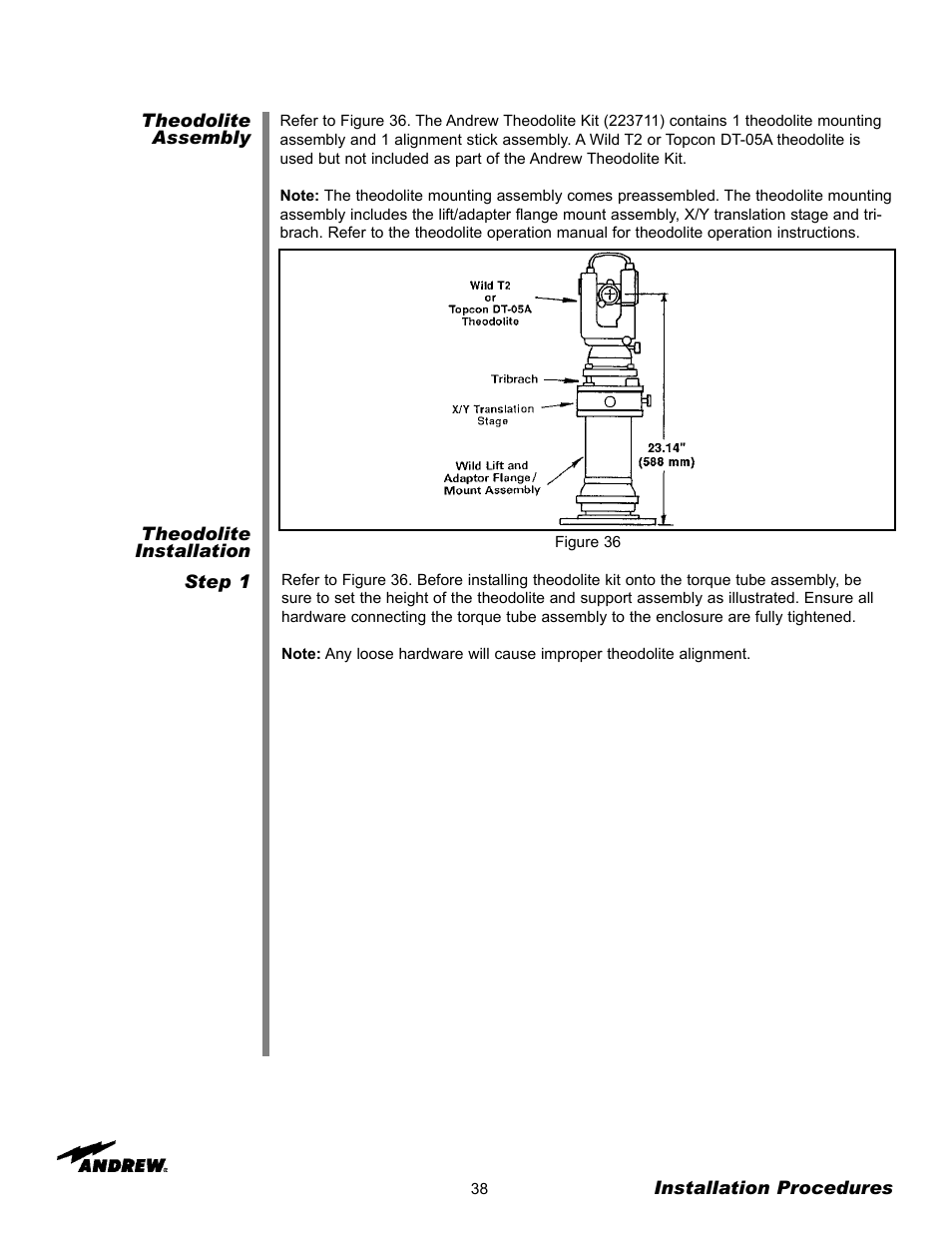 Andrew 9.3-Meter ESA User Manual | Page 38 / 66