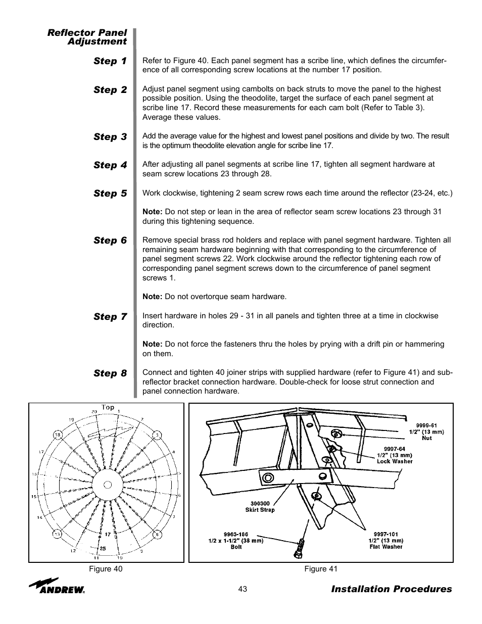Andrew 9.3-Meter ESA User Manual | Page 43 / 66