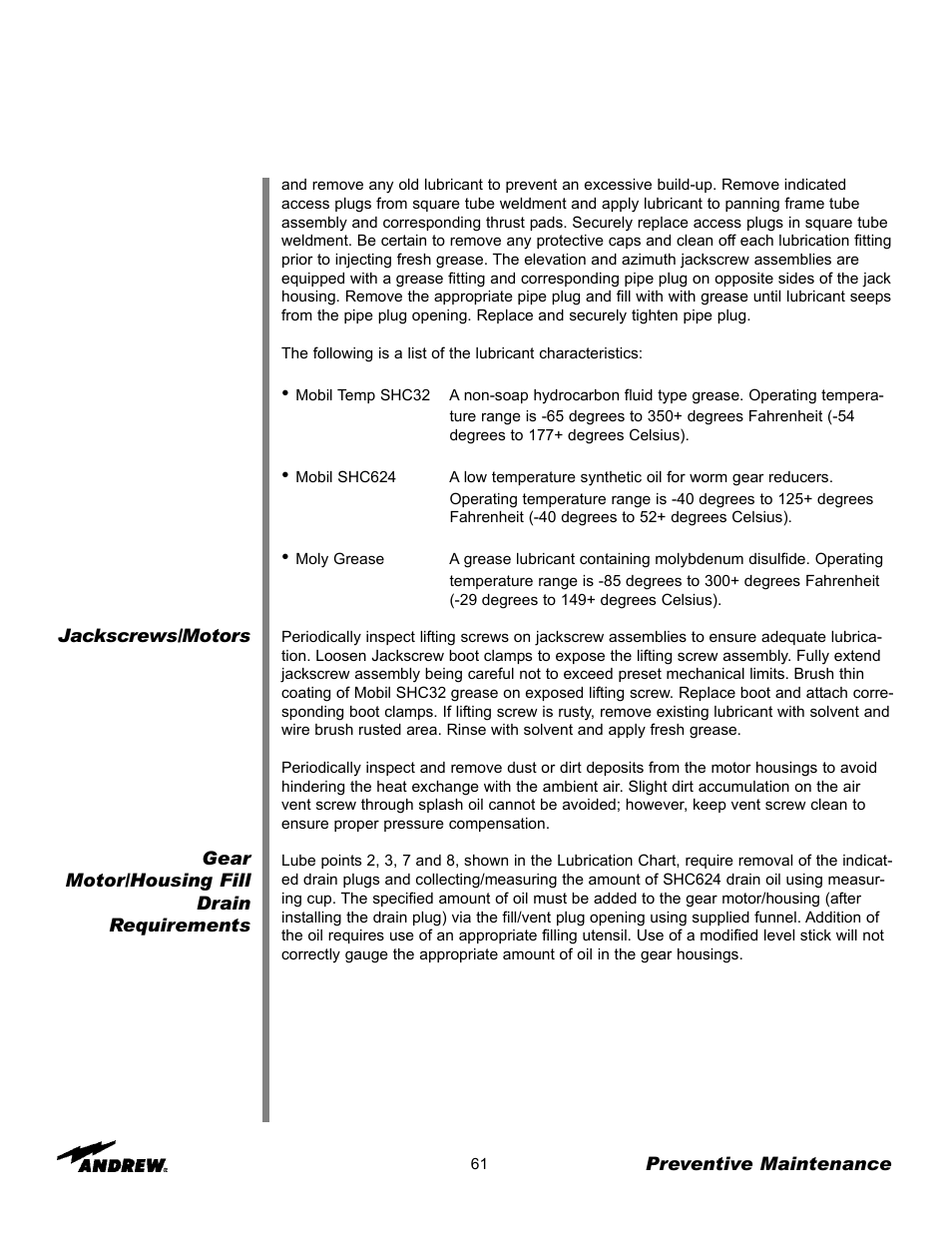 Andrew 9.3-Meter ESA User Manual | Page 61 / 66