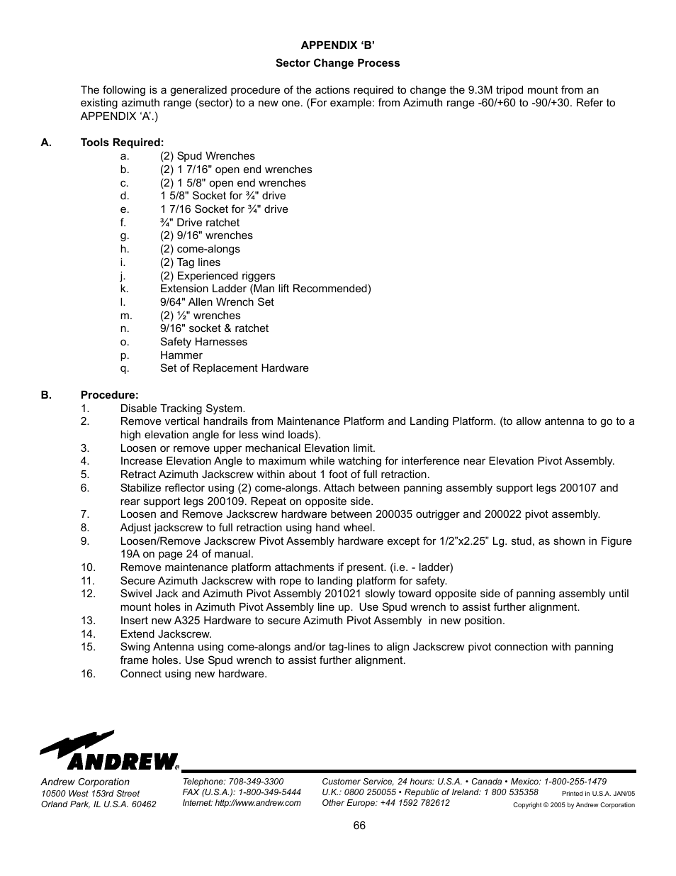 Andrew 9.3-Meter ESA User Manual | Page 66 / 66