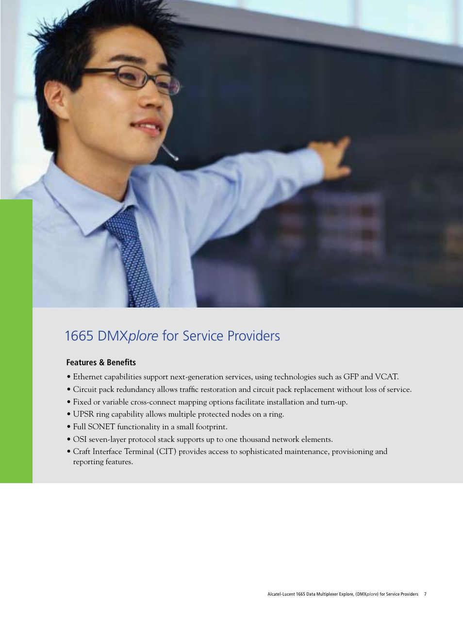 1665 dmx plore for service providers | Alcatel Carrier Internetworking Solutions Data Multiplexer Explore 1665 User Manual | Page 7 / 8