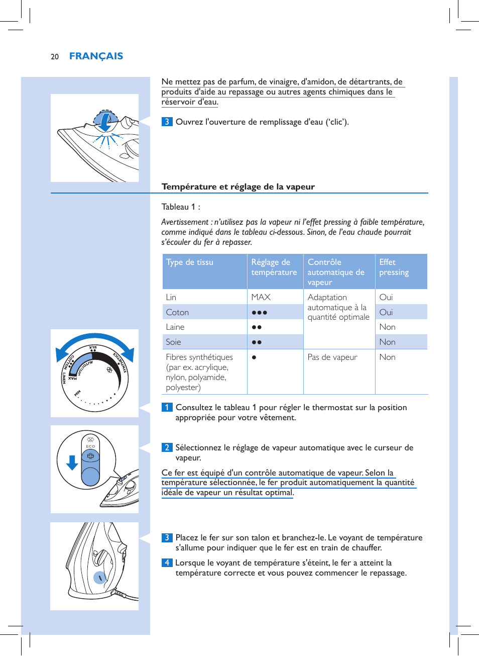 Philips Azur Performer Plus Dampfbügeleisen User Manual | Page 18 / 30