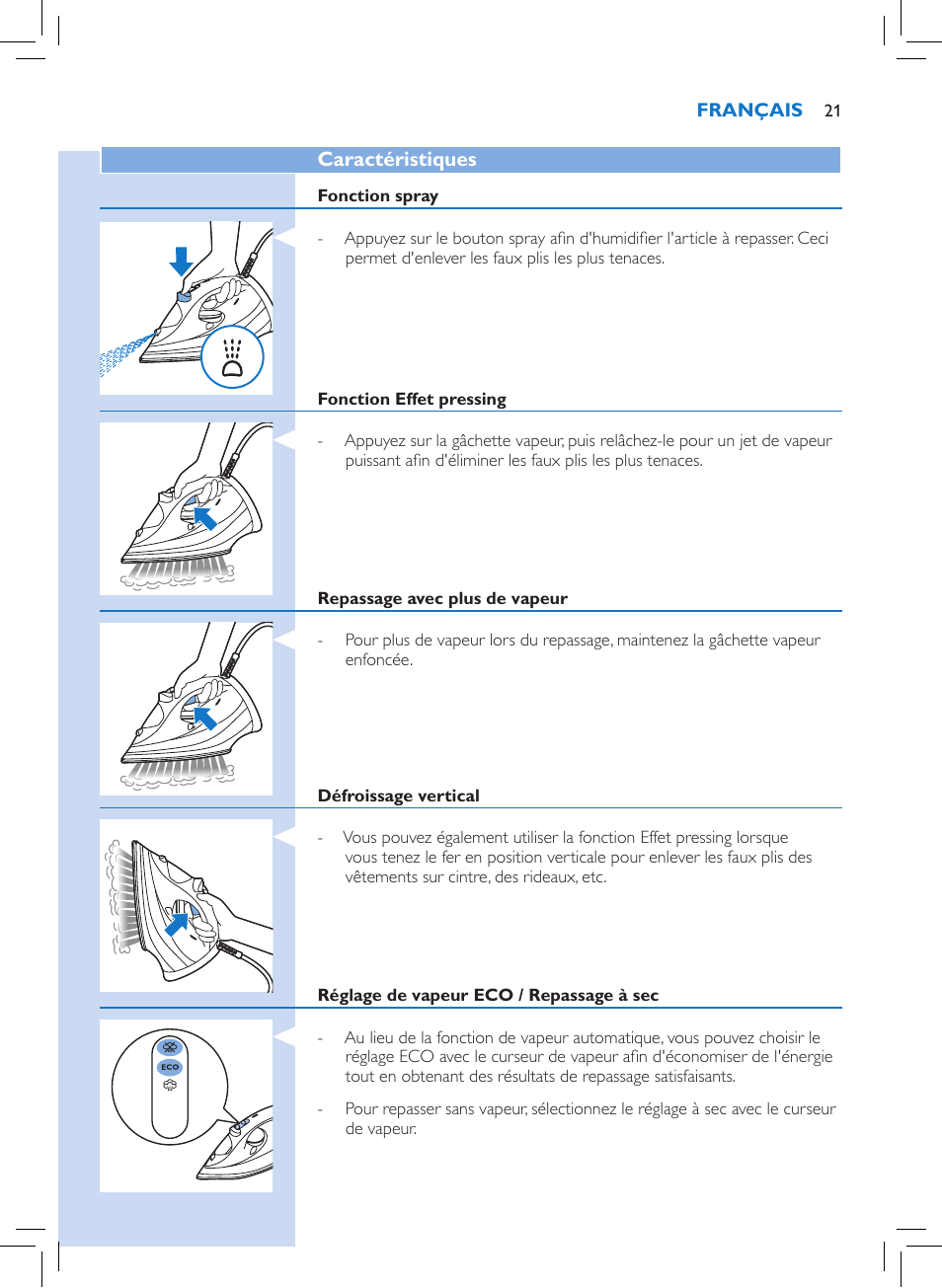 Philips Azur Performer Plus Dampfbügeleisen User Manual | Page 19 / 30