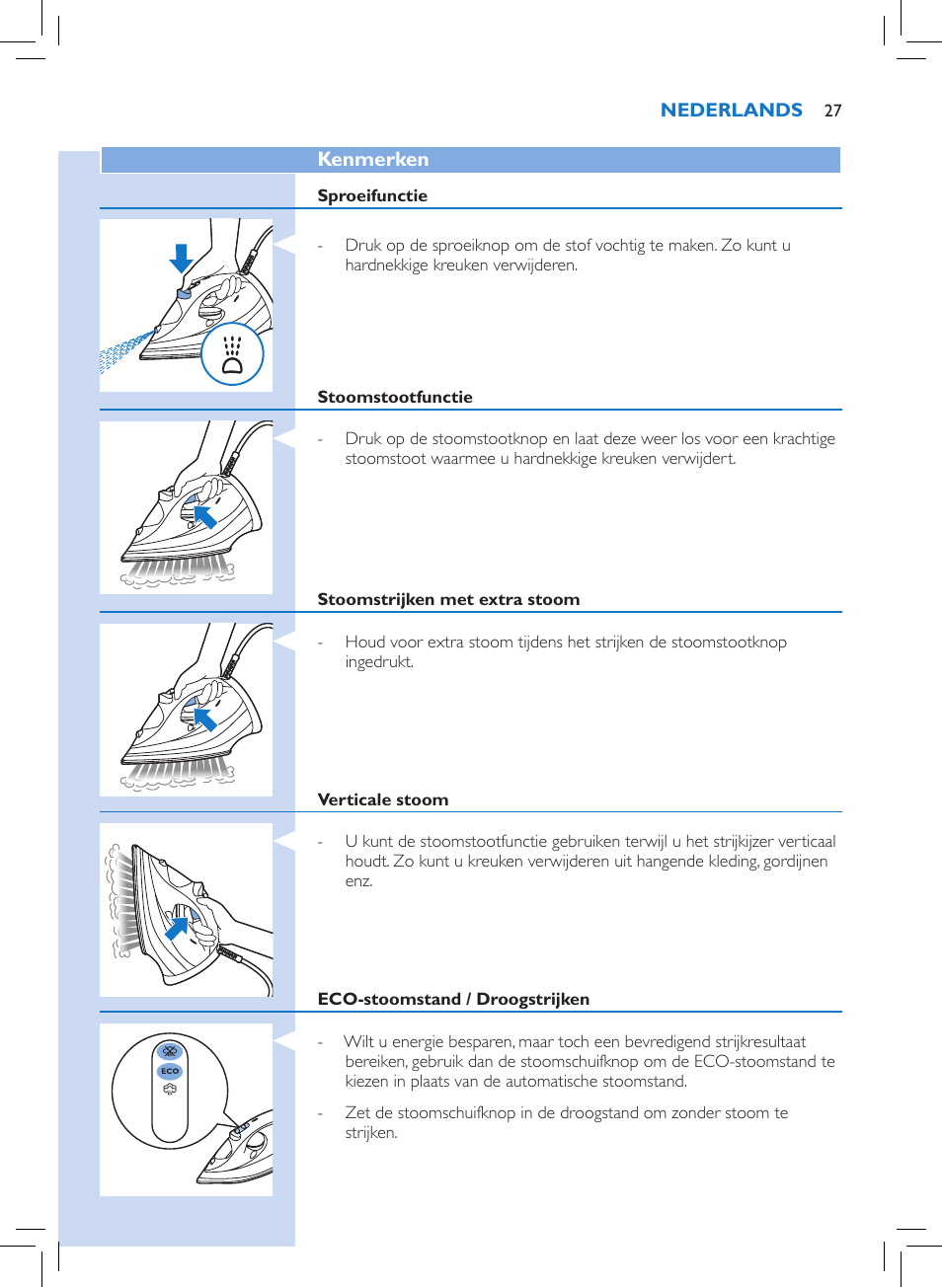 Philips Azur Performer Plus Dampfbügeleisen User Manual | Page 25 / 30