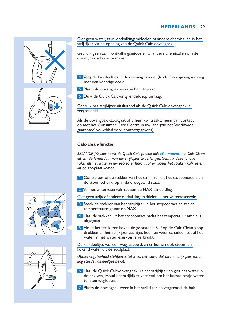 Philips Azur Performer Plus Dampfbügeleisen User Manual | Page 27 / 30