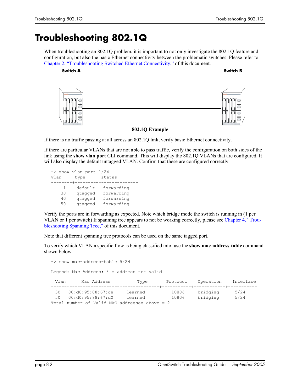 Troubleshooting 802.1q, Troubleshooting 802.1q -2 | Alcatel Carrier Internetworking Solutions 6648 User Manual | Page 134 / 614
