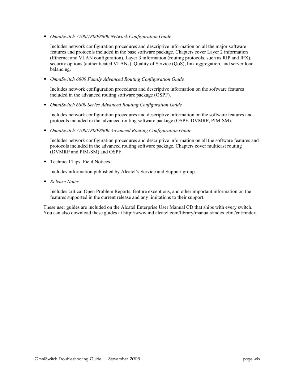 Alcatel Carrier Internetworking Solutions 6648 User Manual | Page 19 / 614