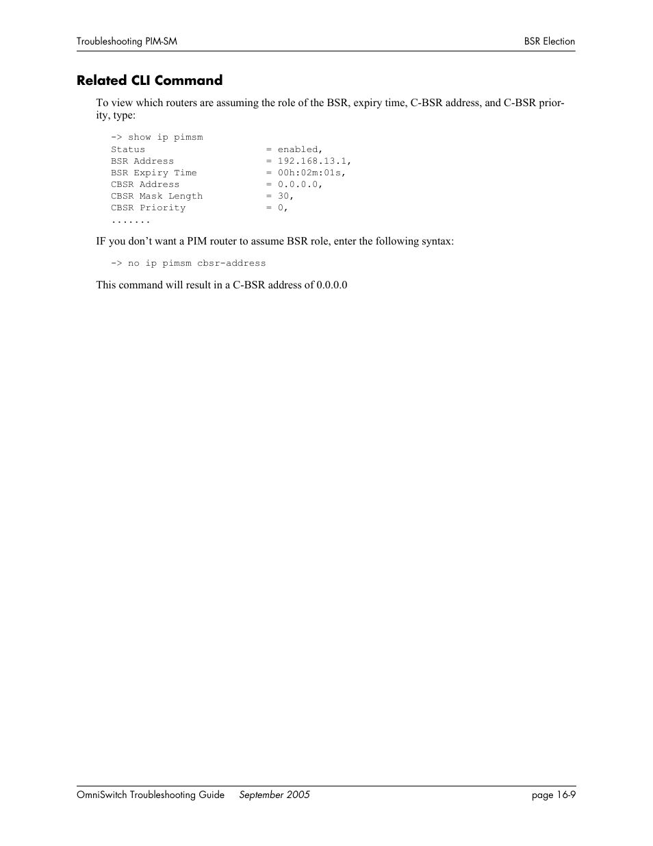 Related cli command, Related cli command -9 | Alcatel Carrier Internetworking Solutions 6648 User Manual | Page 271 / 614