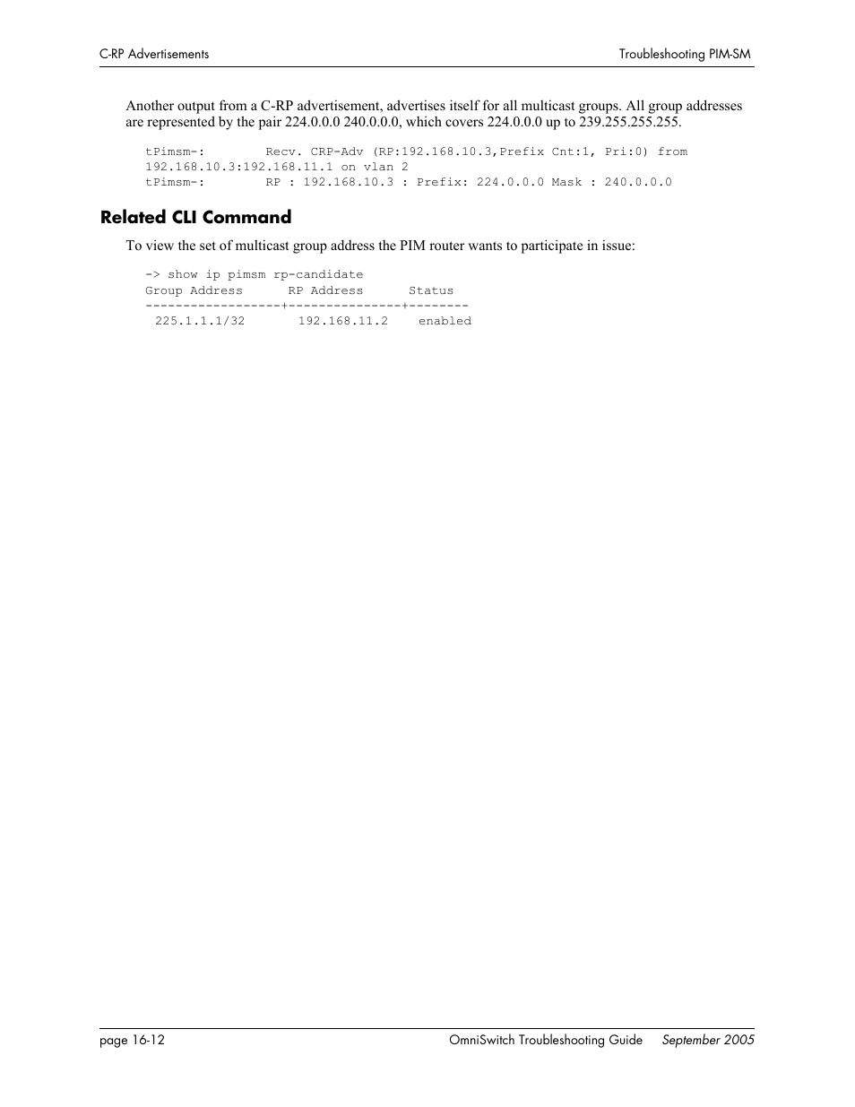 Related cli command, Related cli command -12 | Alcatel Carrier Internetworking Solutions 6648 User Manual | Page 274 / 614
