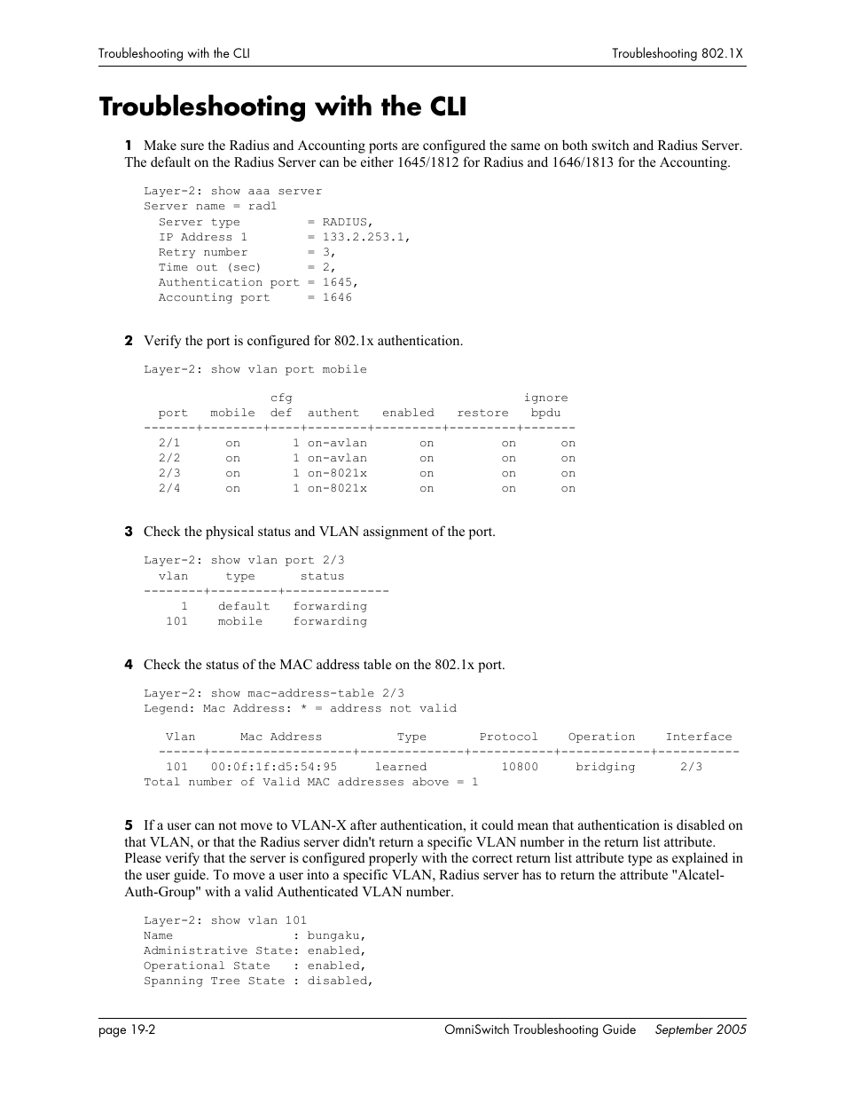 Troubleshooting with the cli, Troubleshooting with the cli -2 | Alcatel Carrier Internetworking Solutions 6648 User Manual | Page 316 / 614