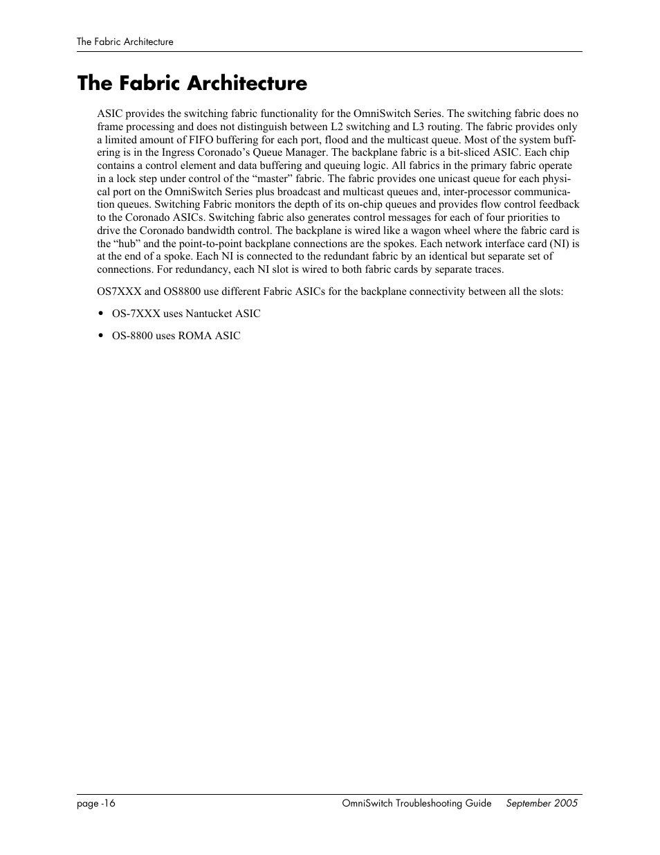 The fabric architecture | Alcatel Carrier Internetworking Solutions 6648 User Manual | Page 340 / 614