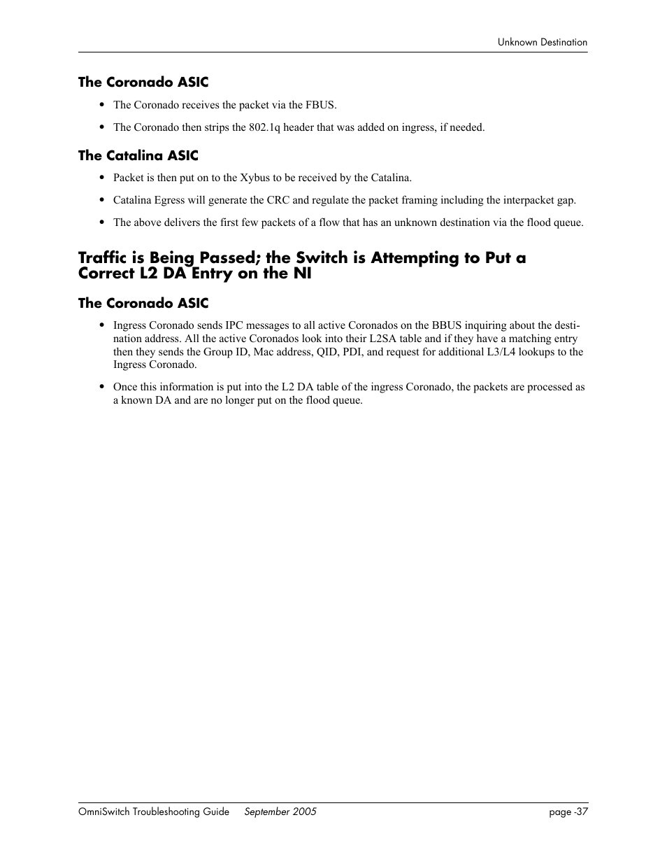 The coronado asic, The catalina asic | Alcatel Carrier Internetworking Solutions 6648 User Manual | Page 361 / 614