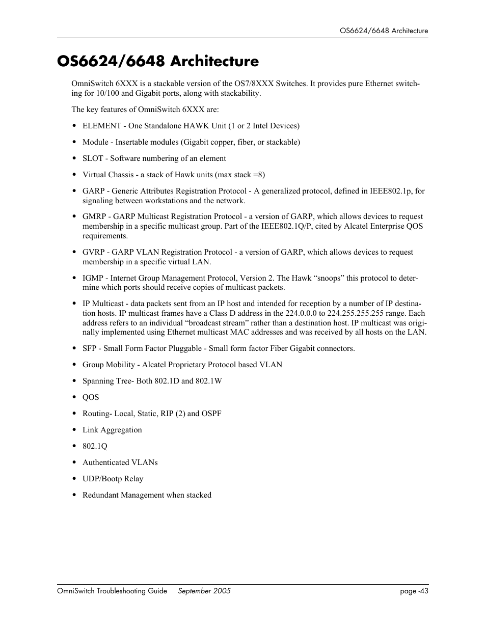 Os6624/6648 architecture | Alcatel Carrier Internetworking Solutions 6648 User Manual | Page 367 / 614