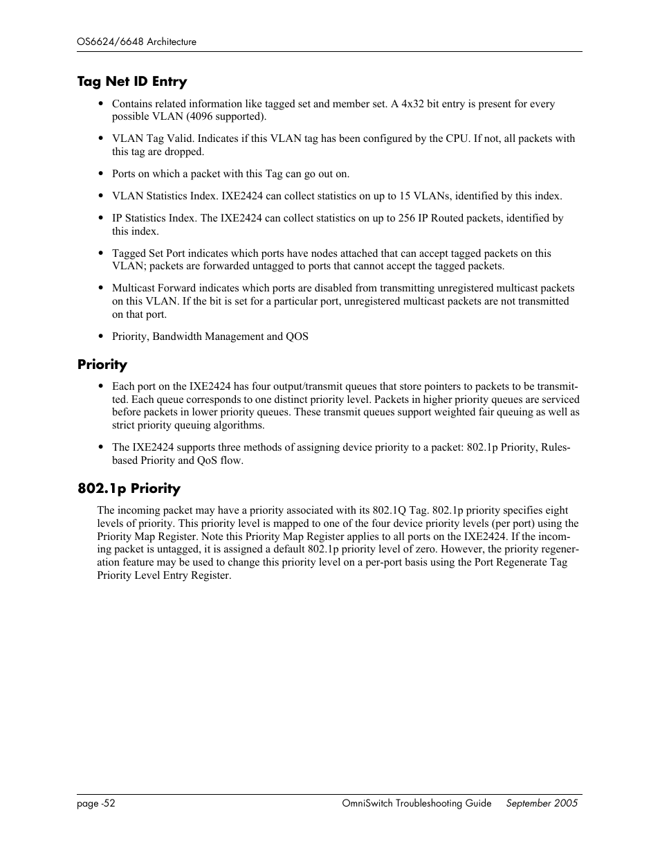 Tag net id entry, Priority, 1p priority | Alcatel Carrier Internetworking Solutions 6648 User Manual | Page 376 / 614