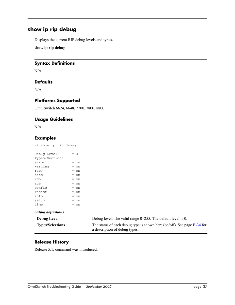 Show ip rip debug | Alcatel Carrier Internetworking Solutions 6648 User Manual | Page 423 / 614
