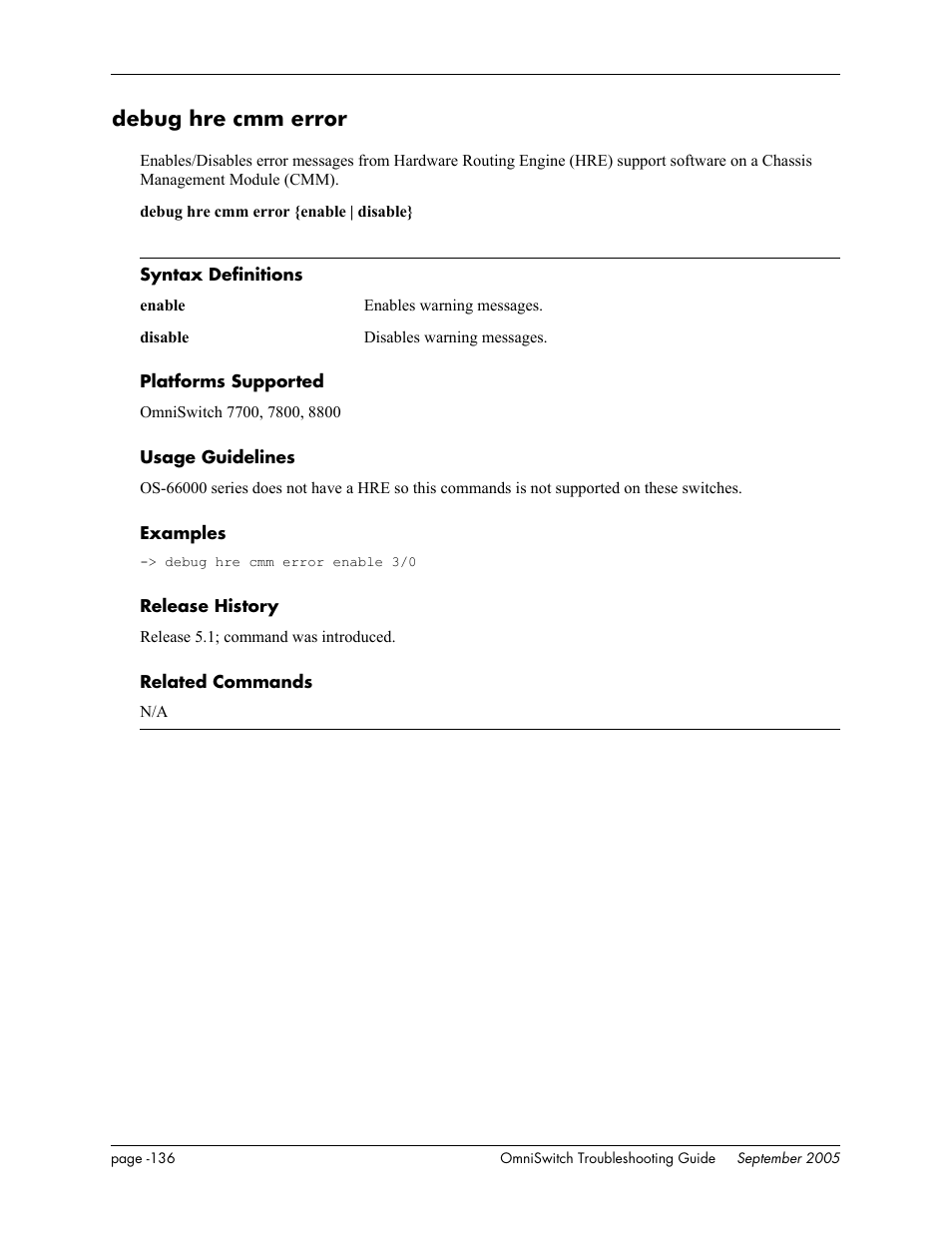 Debug hre cmm error | Alcatel Carrier Internetworking Solutions 6648 User Manual | Page 522 / 614