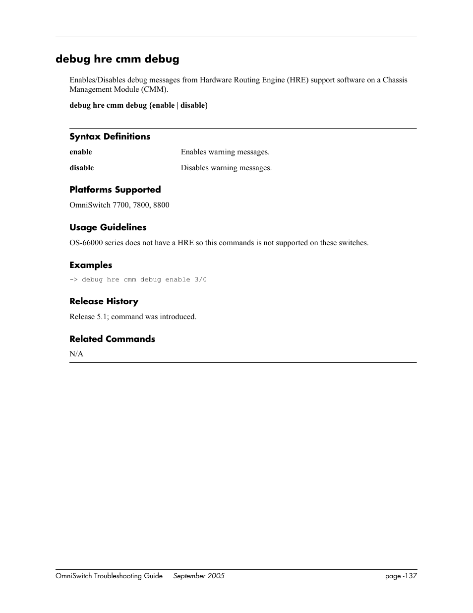 Debug hre cmm debug | Alcatel Carrier Internetworking Solutions 6648 User Manual | Page 523 / 614