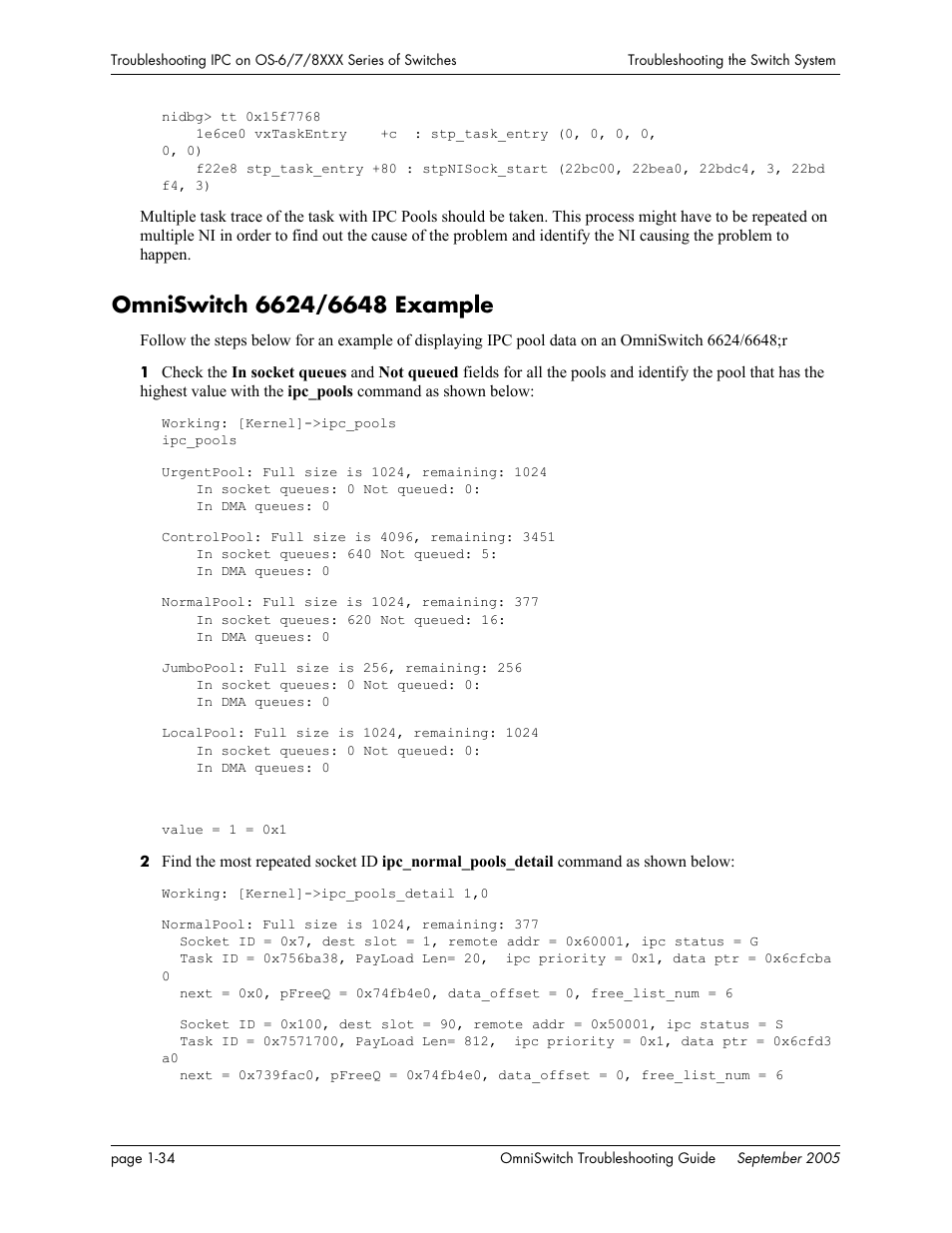 Omniswitch 6624/6648 example, Omniswitch 6624/6648 example -34 | Alcatel Carrier Internetworking Solutions 6648 User Manual | Page 54 / 614