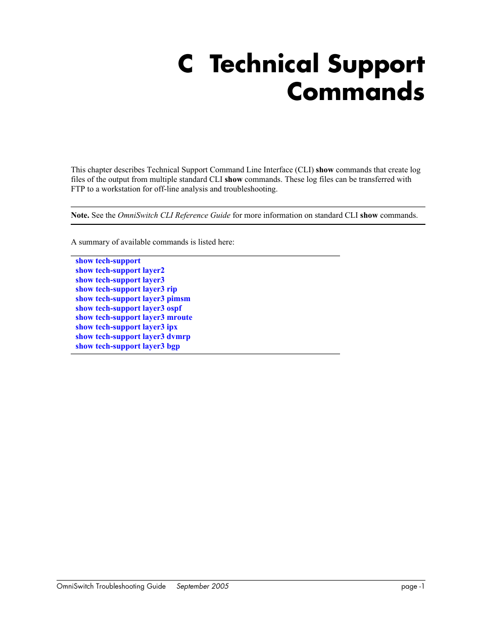 C. technical support commands, Appendix c, Technical support commands | Appendix c, “technical support, Commands, For mor, C technical support commands | Alcatel Carrier Internetworking Solutions 6648 User Manual | Page 595 / 614