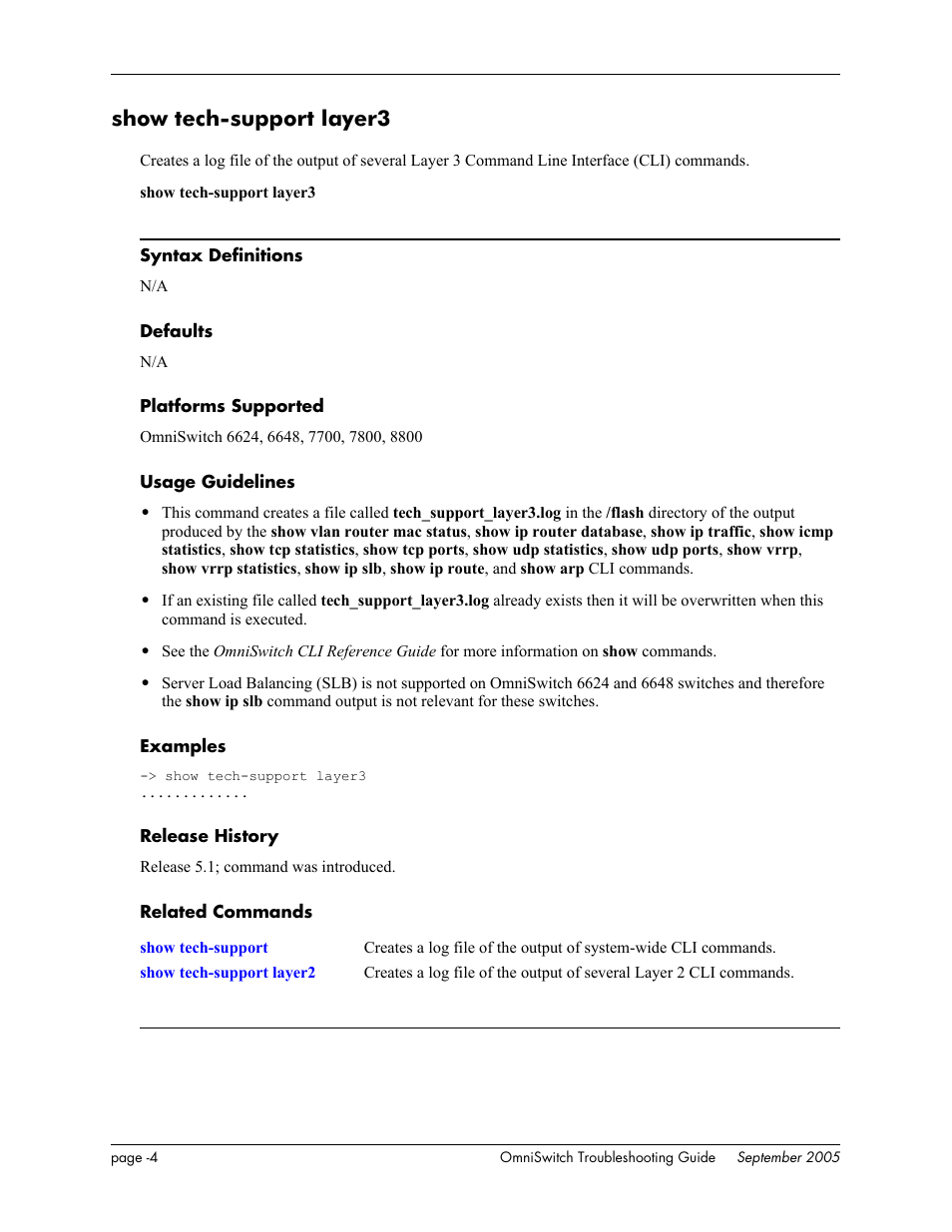 Show tech-support layer3 | Alcatel Carrier Internetworking Solutions 6648 User Manual | Page 598 / 614