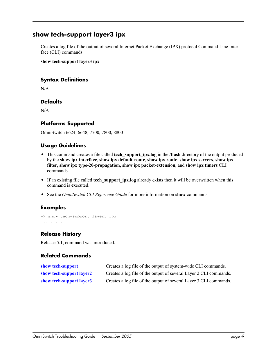 Show tech-support layer3 ipx | Alcatel Carrier Internetworking Solutions 6648 User Manual | Page 603 / 614