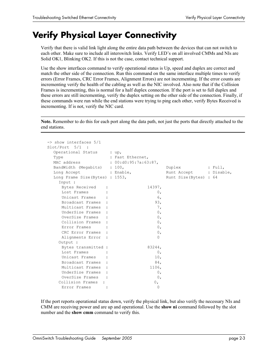 Verify physical layer connectivity, Verify physical layer connectivity -3 | Alcatel Carrier Internetworking Solutions 6648 User Manual | Page 61 / 614