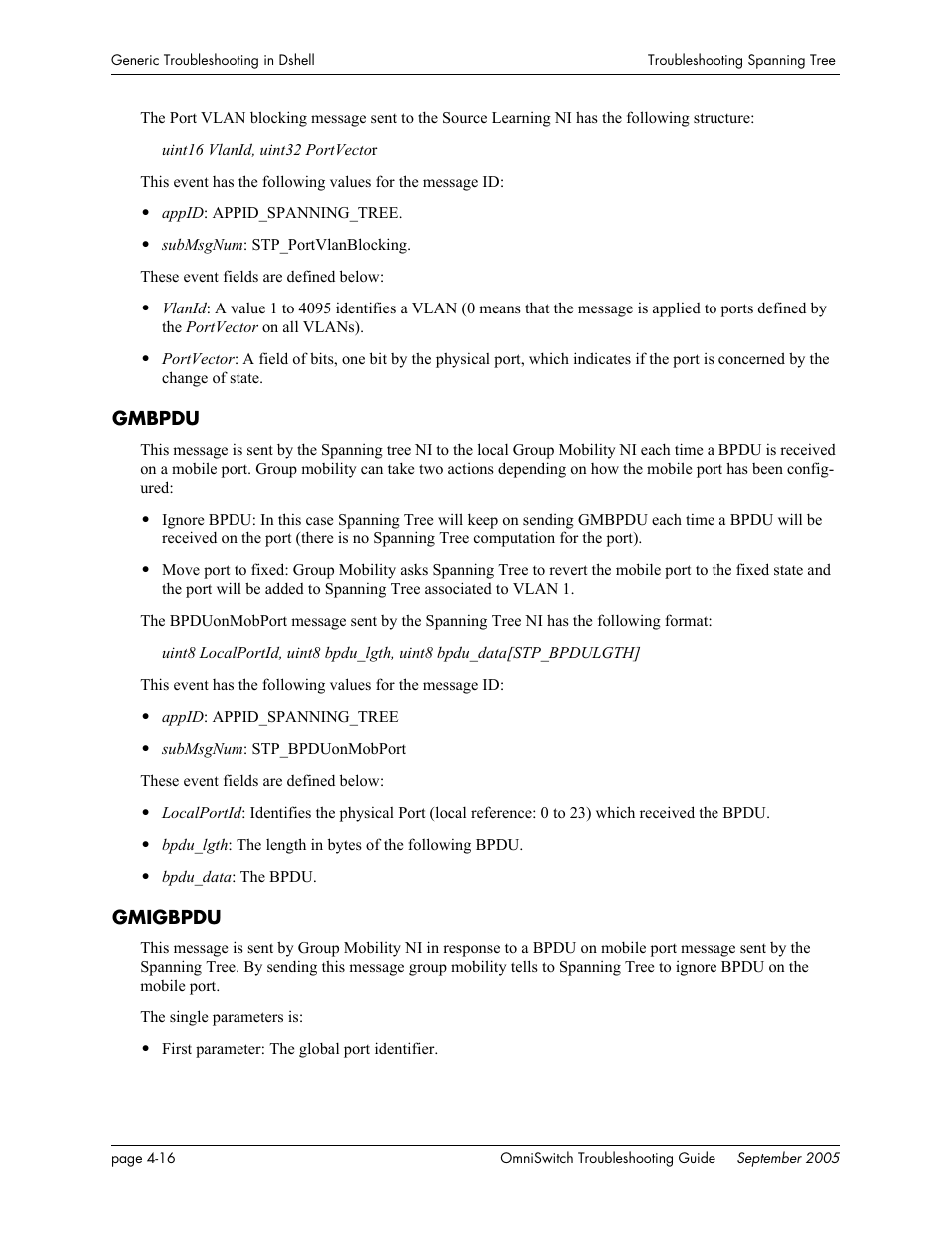 Gmbpdu, Gmigbpdu, Gmbpdu -16 | Gmigbpdu -16 | Alcatel Carrier Internetworking Solutions 6648 User Manual | Page 96 / 614