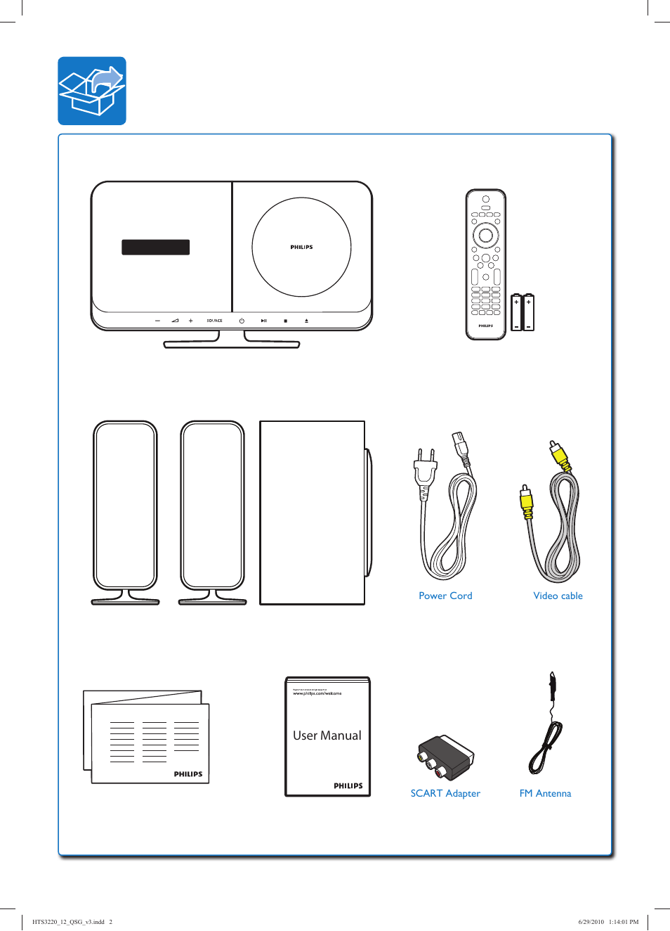 User manual | Philips 2.1 Home Entertainment User Manual | Page 2 / 8