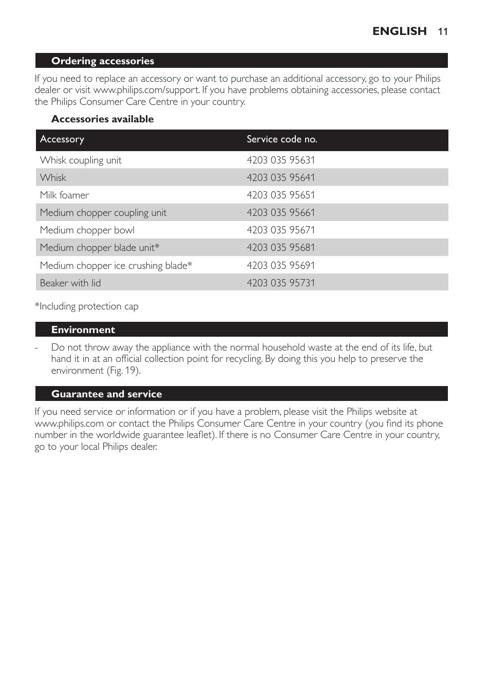 Philips Avance Collection Stabmixer User Manual | Page 11 / 116