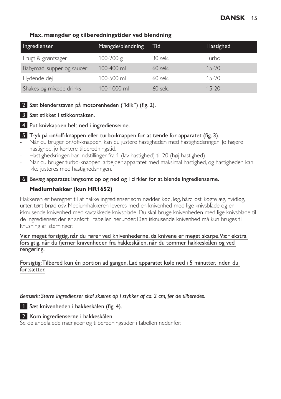 Philips Avance Collection Stabmixer User Manual | Page 15 / 116