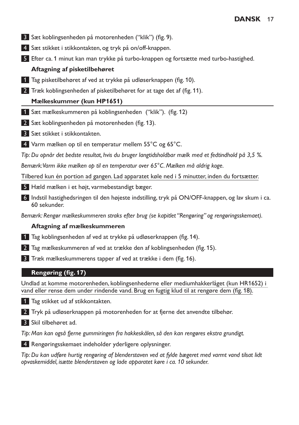 Philips Avance Collection Stabmixer User Manual | Page 17 / 116