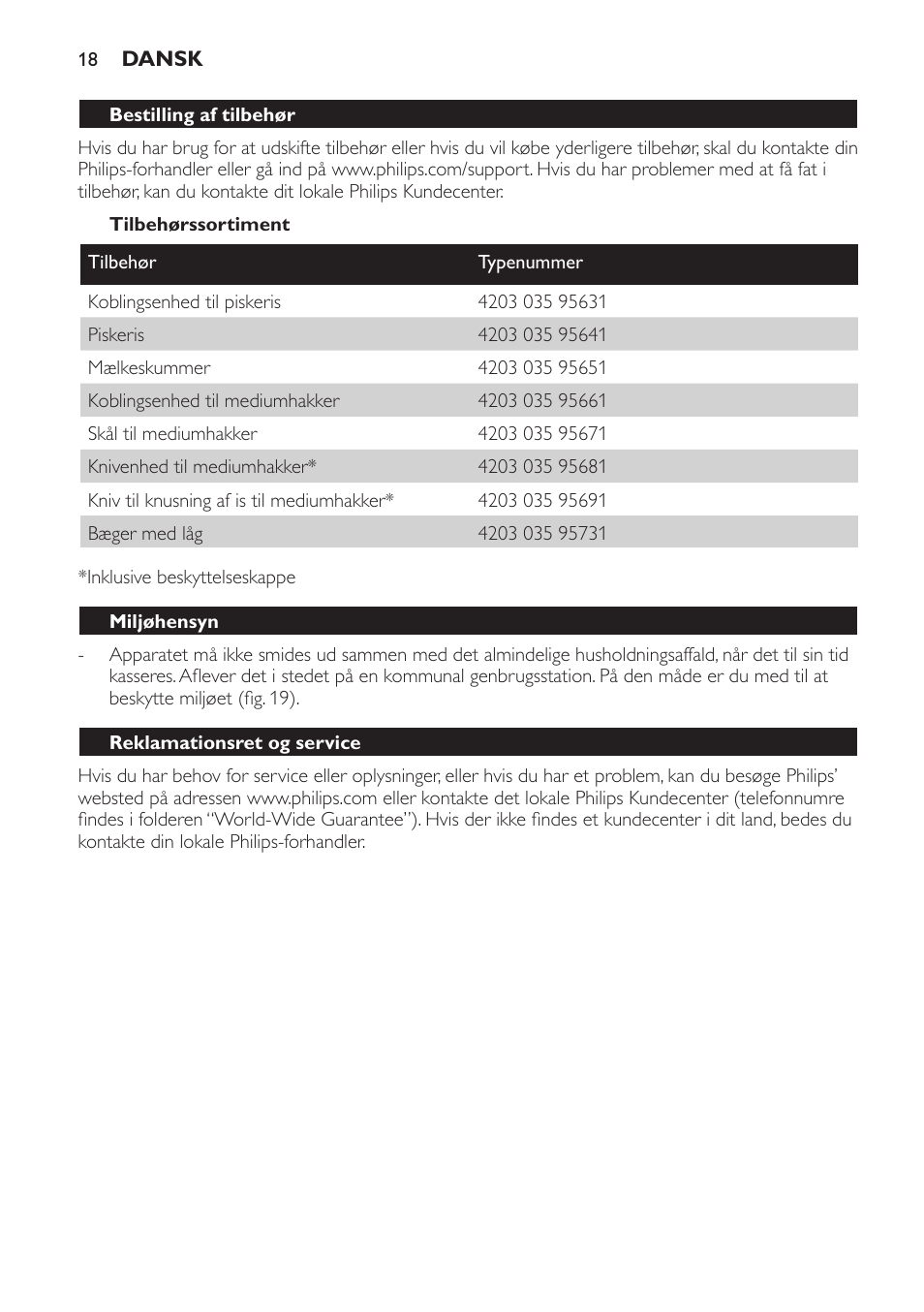 Philips Avance Collection Stabmixer User Manual | Page 18 / 116